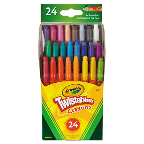 Twistables Mini Crayons, Assorted, 24/pack