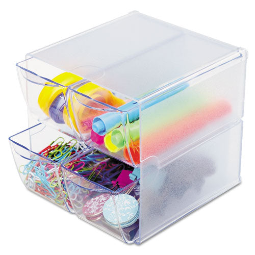Stackable Cube Organizer, 1 Compartment, 6 X 6 X 6, Plastic, Clear