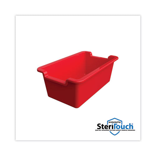 Antimicrobial Rectangle Storage Bin, Red