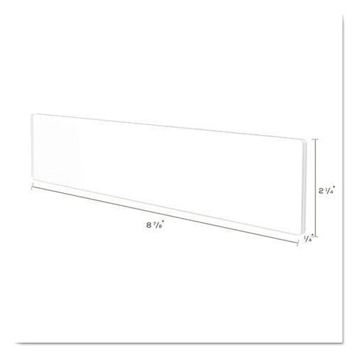 Superior Image Cubicle Nameplate Sign Holder, 8.5 X 2 Insert, Clear