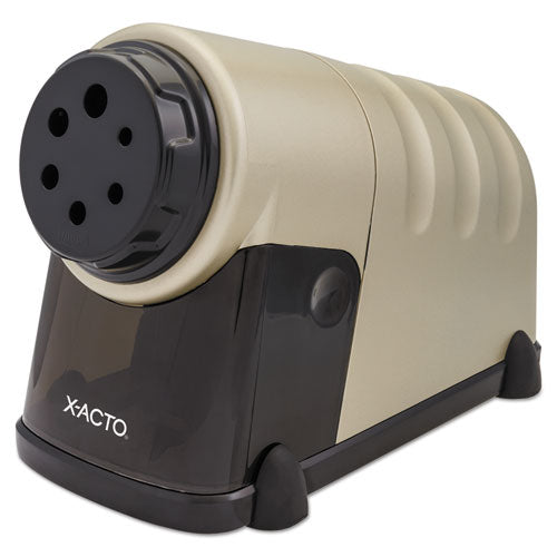 Model 1606 Mighty Pro Electric Pencil Sharpener, Ac-powered, 4 X 8 X 7.5, Black/gold/smoke