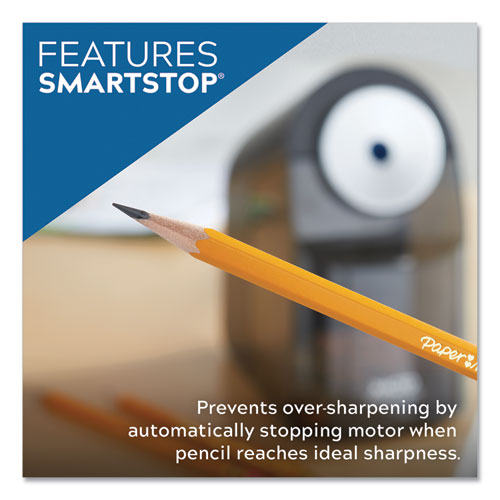 Model 1675 Teacherpro Classroom Electric Pencil Sharpener, Ac-powered, 4 X 7.5 X 8, Black/silver/smoke