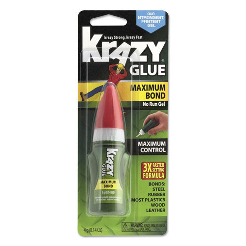 Maximum Bond Krazy Glue, 0.18 Oz, Dries Clear