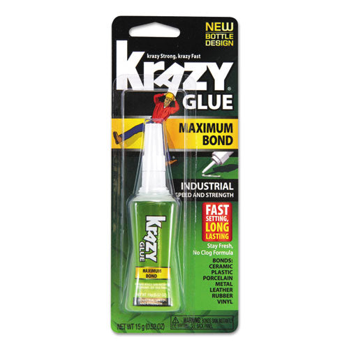 Maximum Bond Krazy Glue, 0.18 Oz, Dries Clear