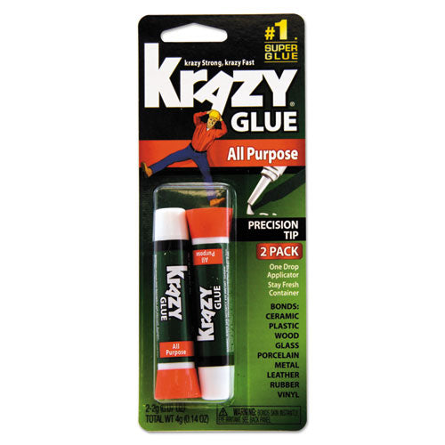 All Purpose Krazy Glue, 0.14 Oz, Dries Clear