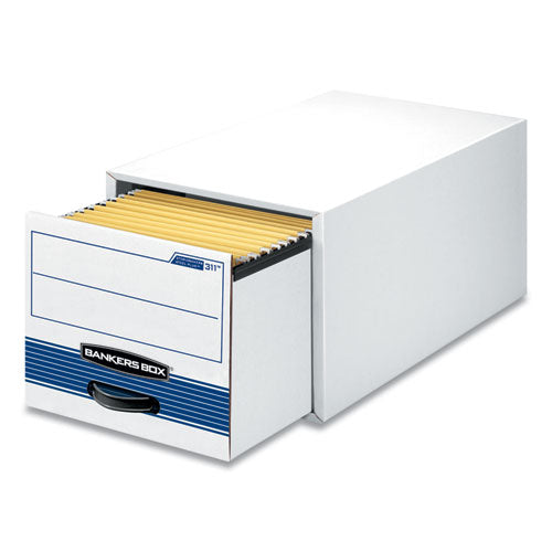 Stor/drawer Steel Plus Extra Space-savings Storage Drawers, 10.5" X 25.25" X 5.25", White/blue, 12/carton