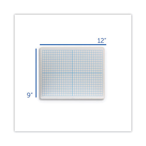 Graphing Two-sided Dry Erase Board, 12 X 9, White Surface, 12/pack