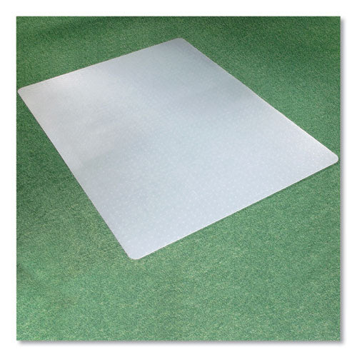 Alfombrilla para silla rectangular de polipropileno Ecotex para alfombras, 29 x 46, translúcida