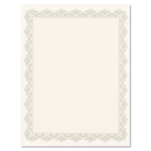 Parchment Paper Certificates, 8.5 X 11, Optima Gold With White Border, 25/pack