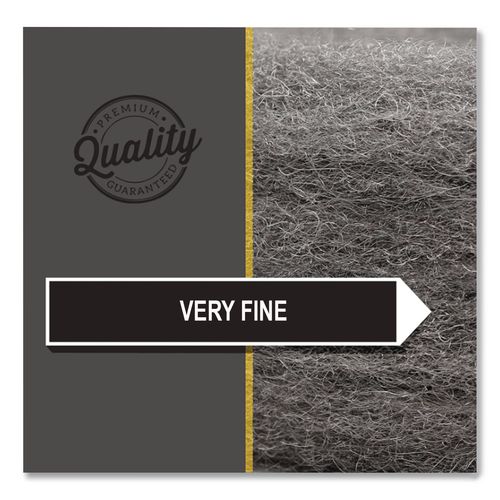 Radial Steel Wool Pads, Grade 00 (very Fine): Cleaning And Polishing, 20" Diameter, Gray, 12/carton