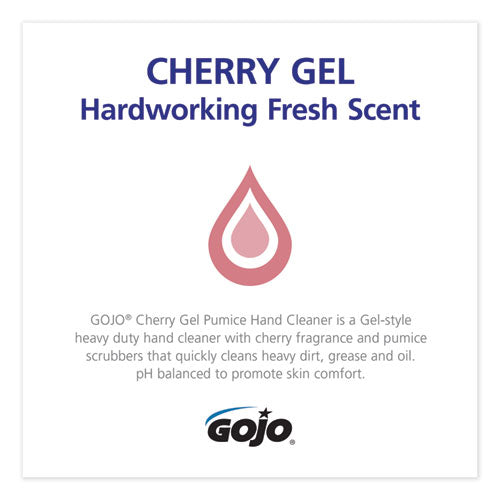 Cherry Gel Pumice Hand Cleaner, Cherry Scent, 0.5 Gal, 4/carton