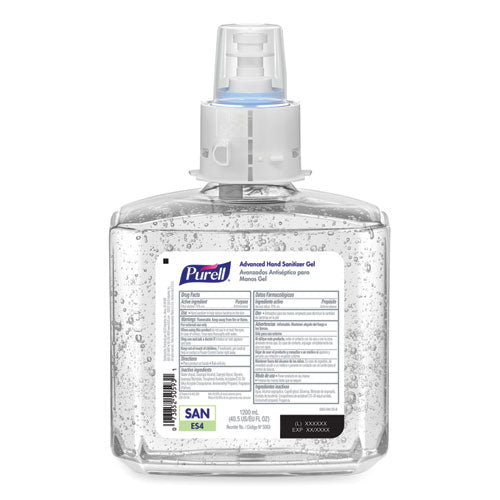 Advanced Gel Hand Sanitizer Refill, 1,200 Ml, Clean Scent, For Es4 Dispensers, 2/carton