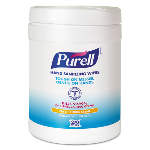 Hand Sanitizing Wipes, 3-ply, 8.25 X 14.06, Fresh Citrus Scent, White, 1,700 Wipes/pouch, 2 Pouches/carton