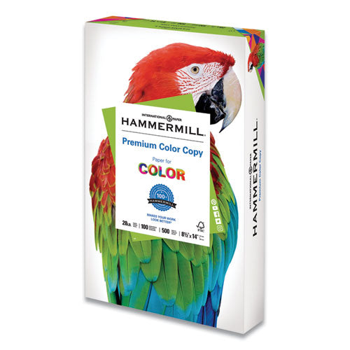 Premium Color Copy Print Paper, 100 Bright, 28 Lb Bond Weight, 8.5 X 14, Photo White, 500/ream