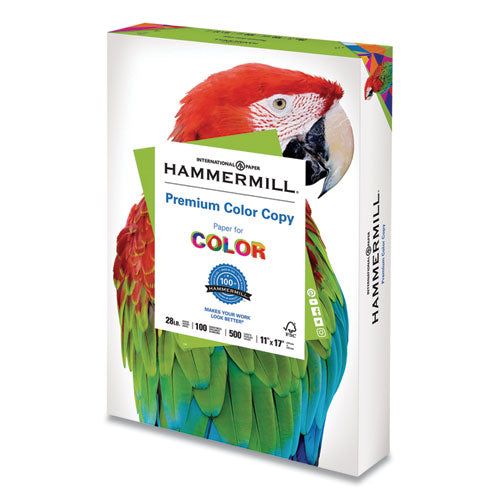 Premium Color Copy Print Paper, 100 Bright, 3-hole, 28 Lb Bond Weight, 8.5 X 11, Photo White, 500 Sheets/ream, 8 Reams/carton