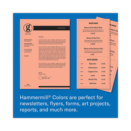 Colors Print Paper, 20 Lb Bond Weight, 8.5 X 11, Salmon, 500 Sheets/ream, 10 Reams/carton