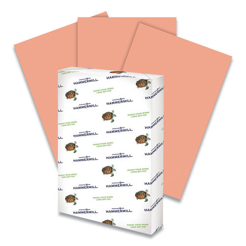 Colors Print Paper, 20 Lb Bond Weight, 8.5 X 11, Salmon, 500/ream