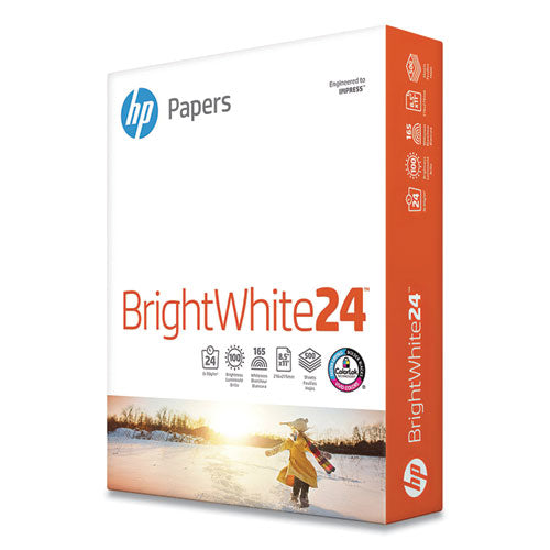 Brightwhite24 Paper, 100 Bright, 24 Lb Bond Weight, 8.5 X 11, Bright White, 500/ream