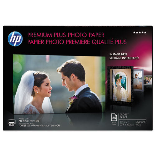 Premium Plus Photo Paper, 11.5 Mil, 4 X 6, Glossy White, 100/pack