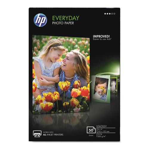 Everyday Glossy Photo Paper, 8 Mil, 4 X 6, Glossy White, 100/pack