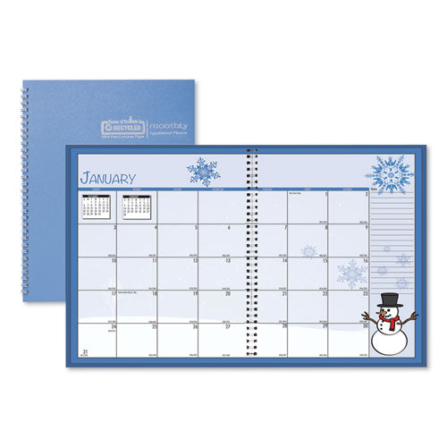 Seasonal Monthly Planner, Seasonal Artwork, 10 X 7, Light Blue Cover, 12-month (july To June): 2022 To 2023