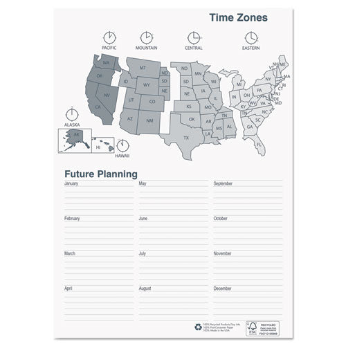 14-month Recycled Ruled Monthly Planner, 11 X 8.5, Black Cover, 14-month (july To Aug): 2023 To 2024