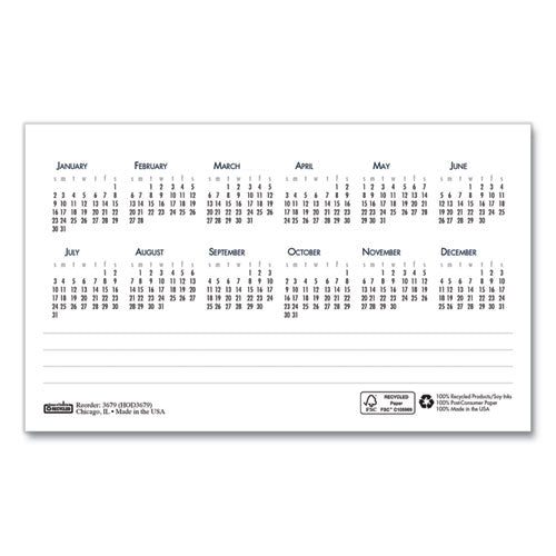 Bar Harbor Recycled Desk Tent Monthly Calendar, Bar Harbor Artwork, 7 X 4.25, White/blue/gray Sheets, 2023