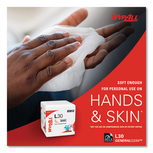 L30 Towels, Quarter Fold, 12.5 X 12, 90/polypack, 12 Polypacks/carton