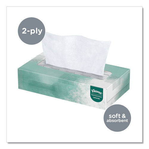 Naturals Facial Tissue For Business, Flat Box, 2-ply, White, 125 Sheets/box