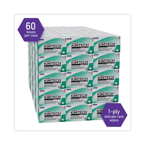 Kimwipes, Delicate Task Wipers, 1-ply, 4.4 X 8.4, Unscented, White, 286/box, 60 Boxes/carton