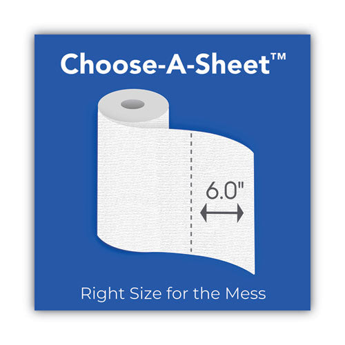 Choose-a-sheet Mega Kitchen Roll Paper Towels, White, 1-ply, 6.5 X 11, 102 Sheets/roll, 12 Rolls/pack