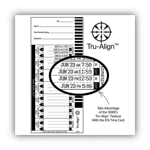 1600e Wireless Atomic Time Recorder With Tru-align, Digital Display, Dark Gray