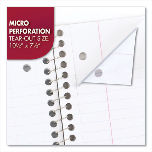 Spiral Notebook, 3-hole Punched, 1-subject, Wide/legal Rule, Randomly Assorted Cover Color, (70) 10.5 X 7.5 Sheets