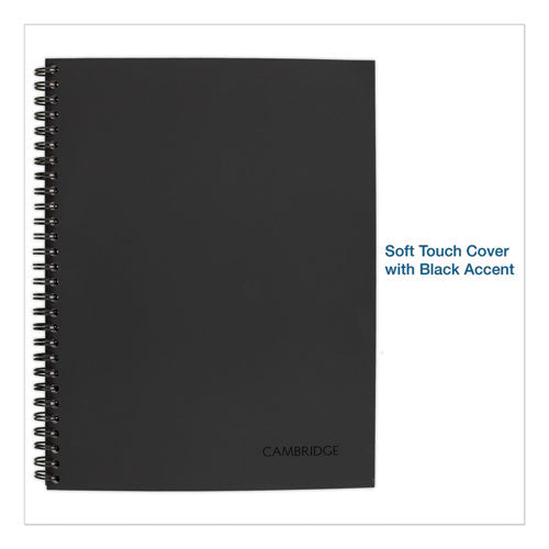 Wirebound Business Notebook, 1-subject, Wide/legal Rule, Black Linen Cover, (80) 11 X 8.5 Sheets