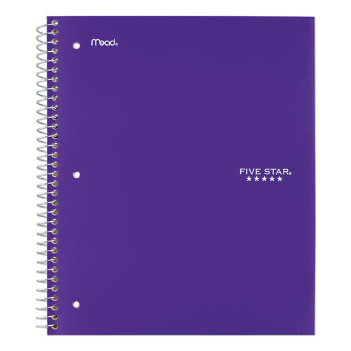 Wirebound Notebook With Four Pockets, 3-subject, Medium/college Rule, Randomly Assorted Cover Color, (150) 11 X 8.5 Sheets