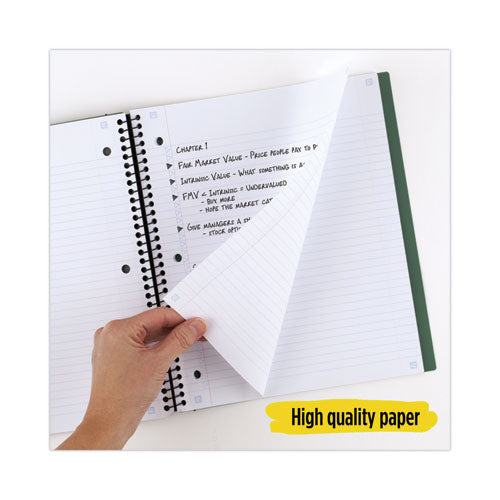 Advance Wirebound Notebook, Two Pockets, 1-subject, Medium/college Rule, Randomly Assorted Cover Color, (100) 11 X 8.5 Sheets