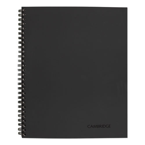 Wirebound Business Notebook, 1-subject, Wide/legal Rule, Black Linen Cover, (80) 9.5 X 6.63 Sheets