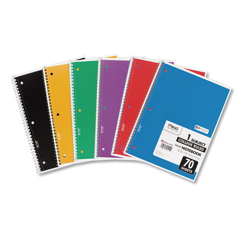 Spiral Notebook, 3-subject, Medium/college Rule, Randomly Assorted Cover Color, (150) 9.5 X 5.5 Sheets