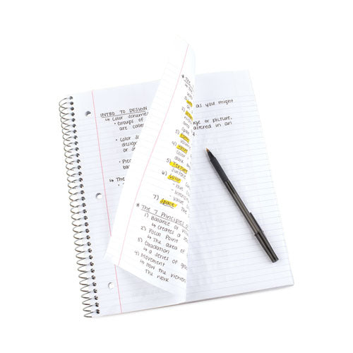 Wirebound Notebook, 1-subject, Medium/college Rule, Randomly Assorted Cover Color, (100) 11 X 8.5 Sheets, 6/pack