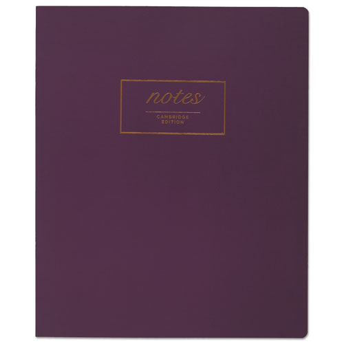 Jewel Tone Notebook, Gold Twin-wire, 1-subject, Wide/legal Rule, Purple Cover, (80) 9.5 X 7.25 Sheets