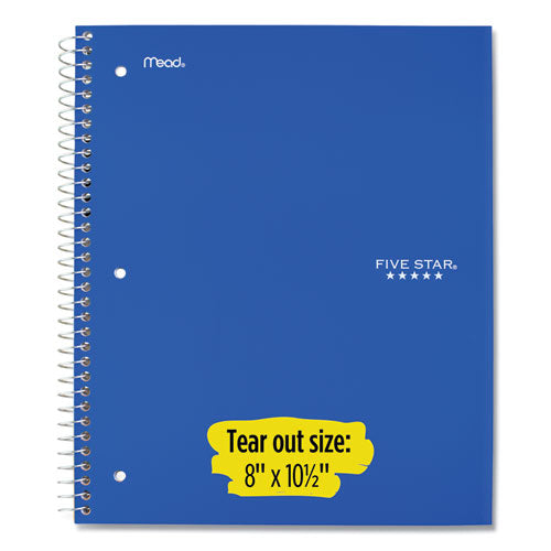 Wirebound Notebook With Eight Pockets, 5-subject, Wide/legal Rule, Randomly Assorted Cover Color, (200) 10.5 X 8 Sheets