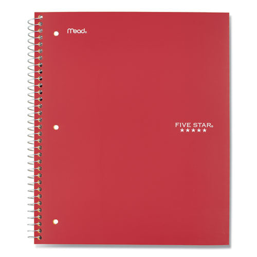 Wirebound Notebook With Eight Pockets, 5-subject, Wide/legal Rule, Randomly Assorted Cover Color, (200) 10.5 X 8 Sheets