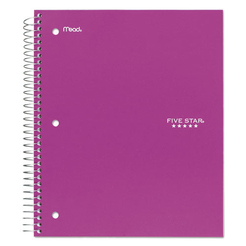 Wirebound Notebook With Two Pockets, 1-subject, Wide/legal Rule, Red Cover, (100) 10.5" X 8" Sheets