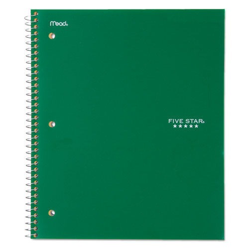 Wirebound Notebook With Two Pockets, 1-subject, Medium/college Rule, Green Cover, (100) 11 X 8.5 Sheets