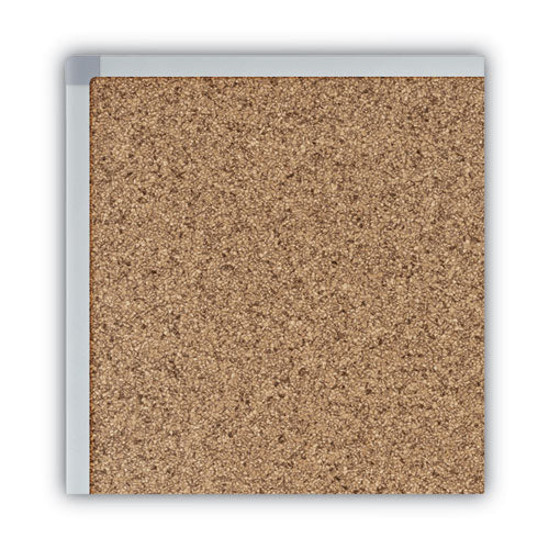 Economy Cork Board With Aluminum Frame, 24 X 18, Natural Surface, Silver Aluminum Frame