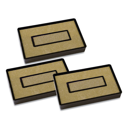 Un-inked Replacement Pad For Self-inking Stamps, Two-color, Compatible With All Ink Colors, 1.88" X 1.13", 3/pack