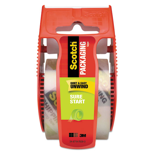 Sure Start Packaging Tape, 3" Core, 1.88" X 54.6 Yds, Clear, 8/pack