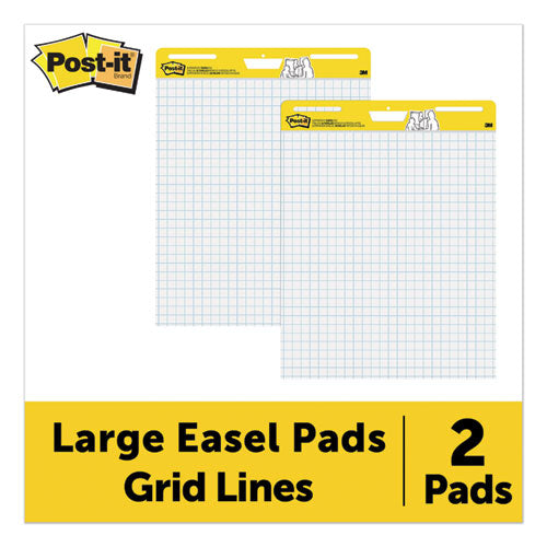 Vertical-orientation Self-stick Easel Pads, Green Headband, Unruled, 25 X 30, White, 30 Sheets, 2/carton