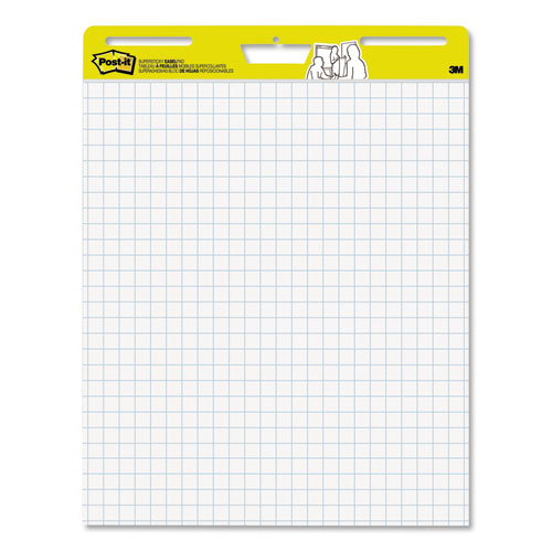 Vertical-orientation Self-stick Easel Pads, Green Headband, Unruled, 25 X 30, White, 30 Sheets, 2/carton