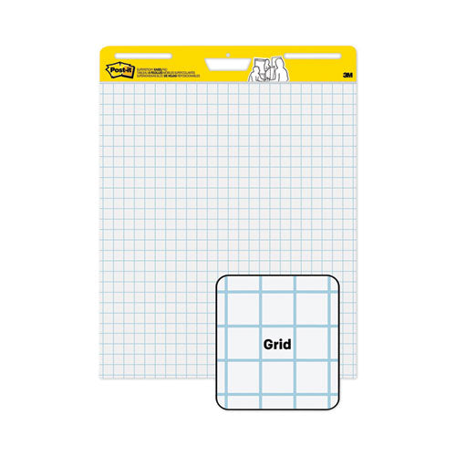 Vertical-orientation Self-stick Easel Pad Value Pack, Quadrille Rule (1 Sq/in), 25 X 30, White, 30 Sheets, 4/carton